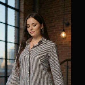 Just In   Jones New York Shirt Flared Cuff